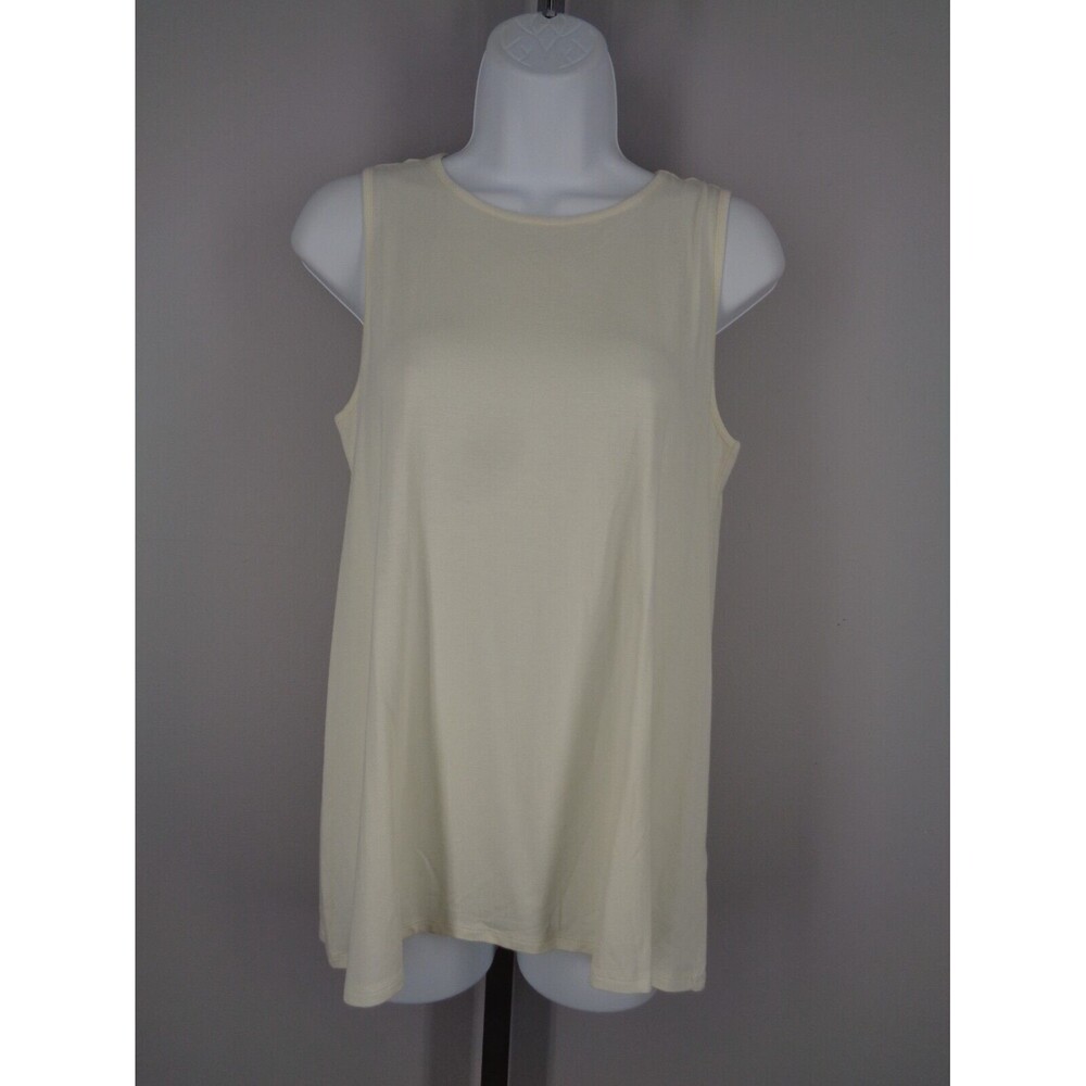 J Jill Wearever Collection Ivory Tank Tunic Top Size Small New